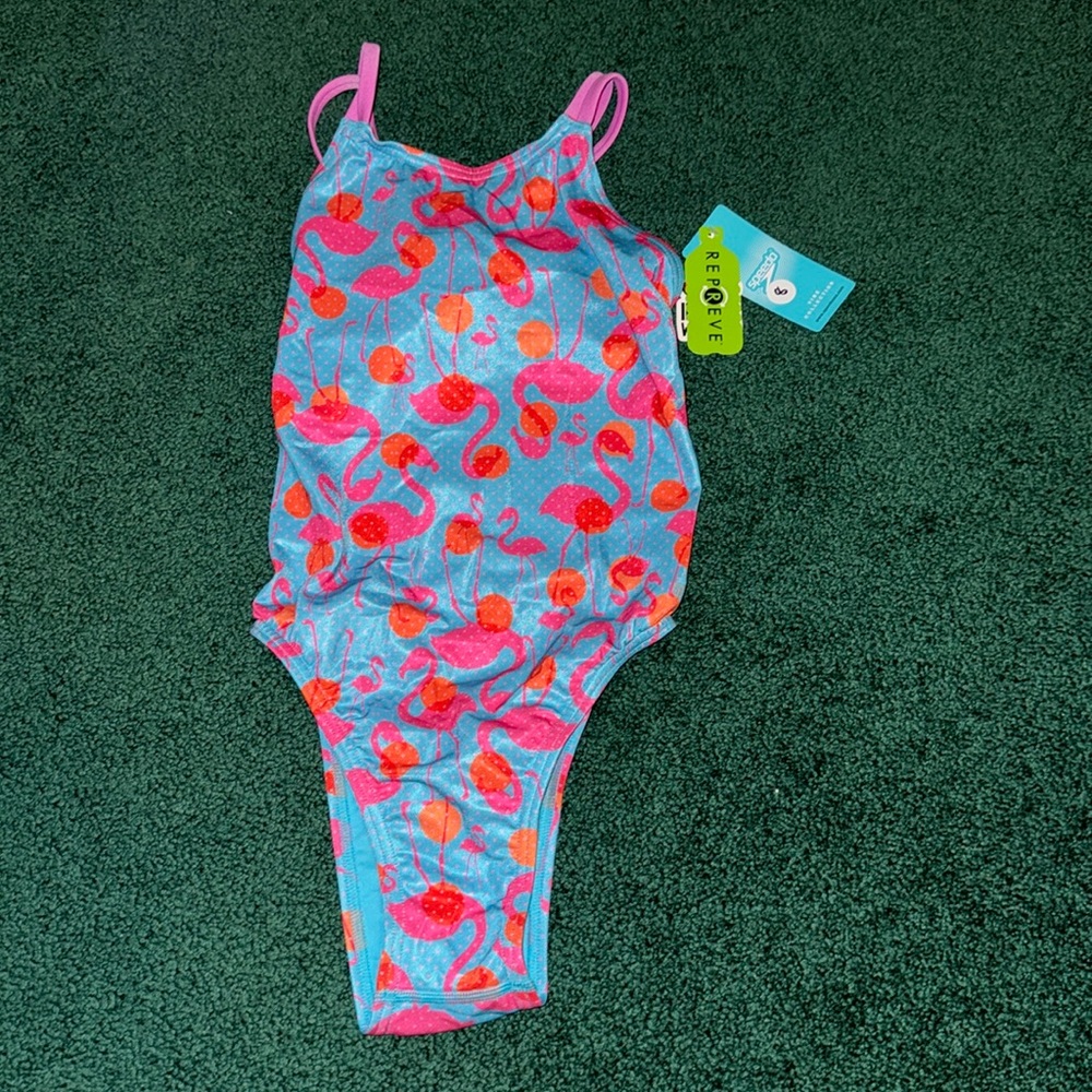 NWT Speedo Eco Endurance Flamingo Cheeky Fit Size 28.